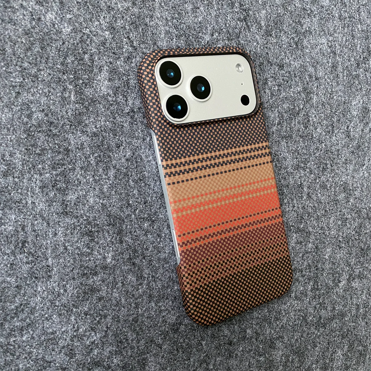 Kohlefaser-Kevlar-Textur-Lederschutz-Handyhülle für iPhone 17 Air 16 15 14 Plus 13 12 11 Pro Max, schützende harte PC-Abdeckung
