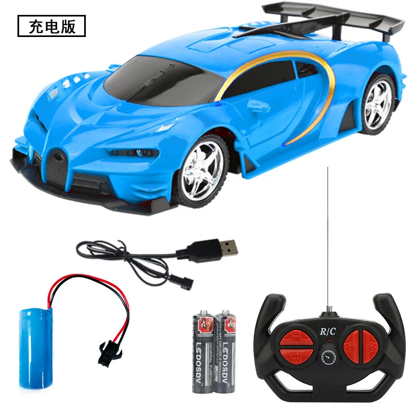 RC Cars 1:18 Simulation Four-way Bugatti Children\'s Toy car Anti-fall Anti-collision Charging Toy Sports Car Children\'s Gift