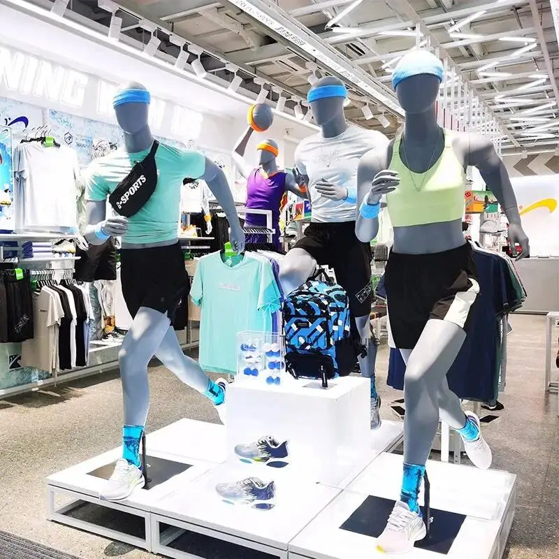 

Store Running Window Sports Male&Female Clothing Mannequins Body Display - Model Stand Sports Model Display Stand FYMQ