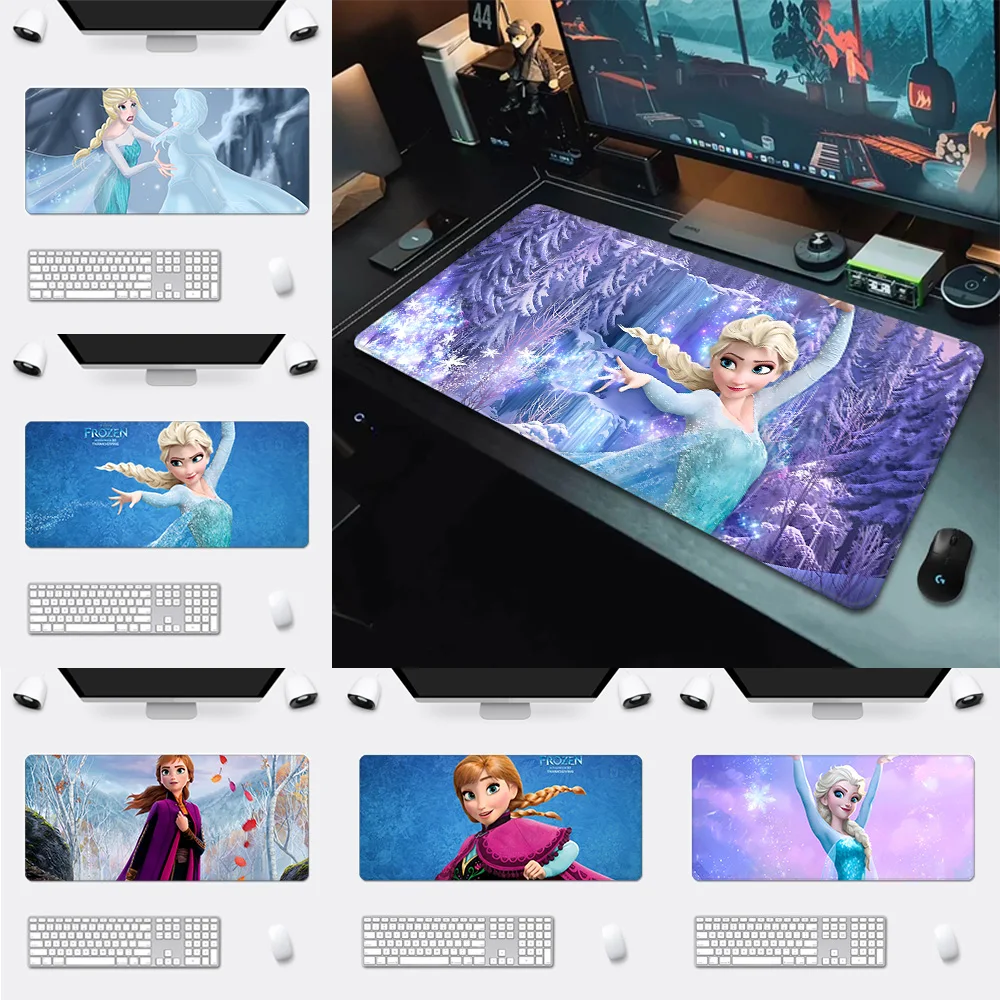 Frozen Elsa Princess Mousepad HD Printing Computer Gamers Locking Edge Non-slip Mouse Pad XXL90x40cm Keyboard PC Desk Pad