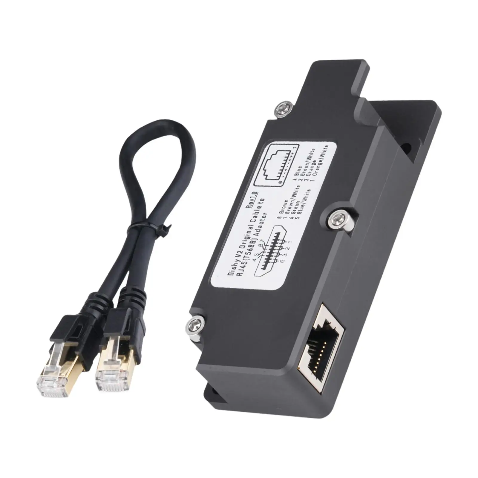 

Cable with RJ45 Connectors Ethernet Adapter 10/100/1000 MB/S for Starlink Dishy V2 Easily Install High Speed Connectivity Sturdy
