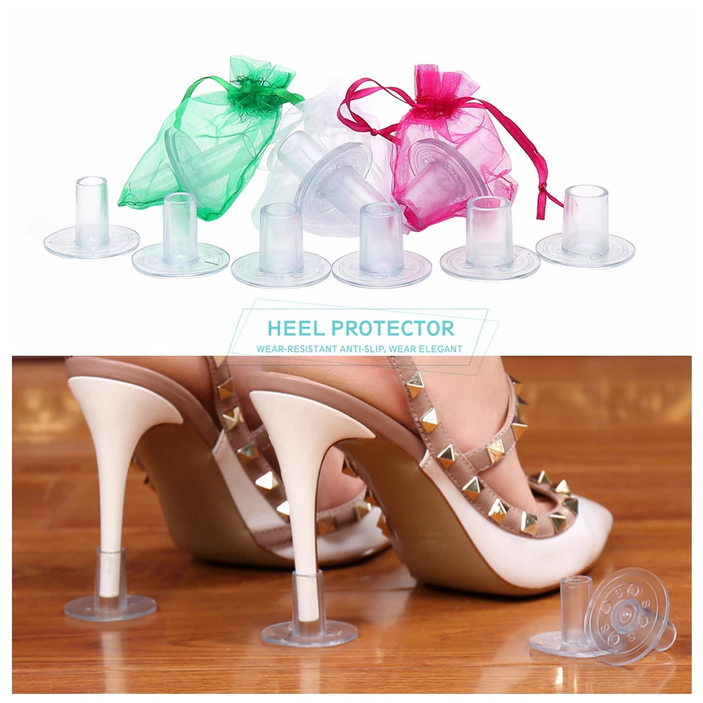 100 زوجًا من سدادات الكعب العالي كعب عالٍ مضاد للانزلاق واقيات الكعب العالي غطاء خنجر لحفلات الزفاف الخارجية
