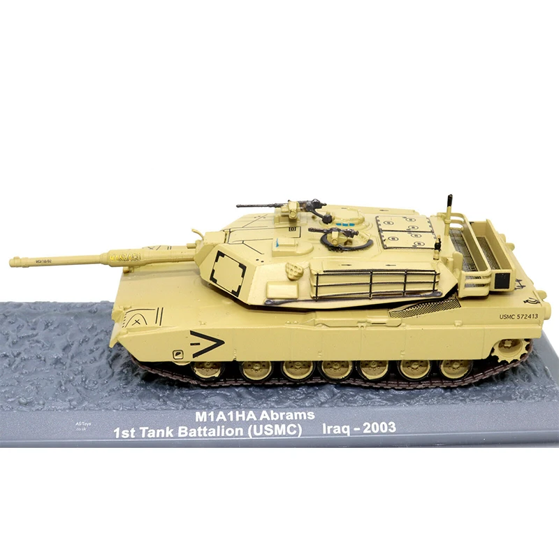 Diecast Original 1:72 Scale Tracked Tank M1A1HA Abrams 1st Usmc Tank Battalion 2003 Simulation Alloy Tank Model Collectible Gift