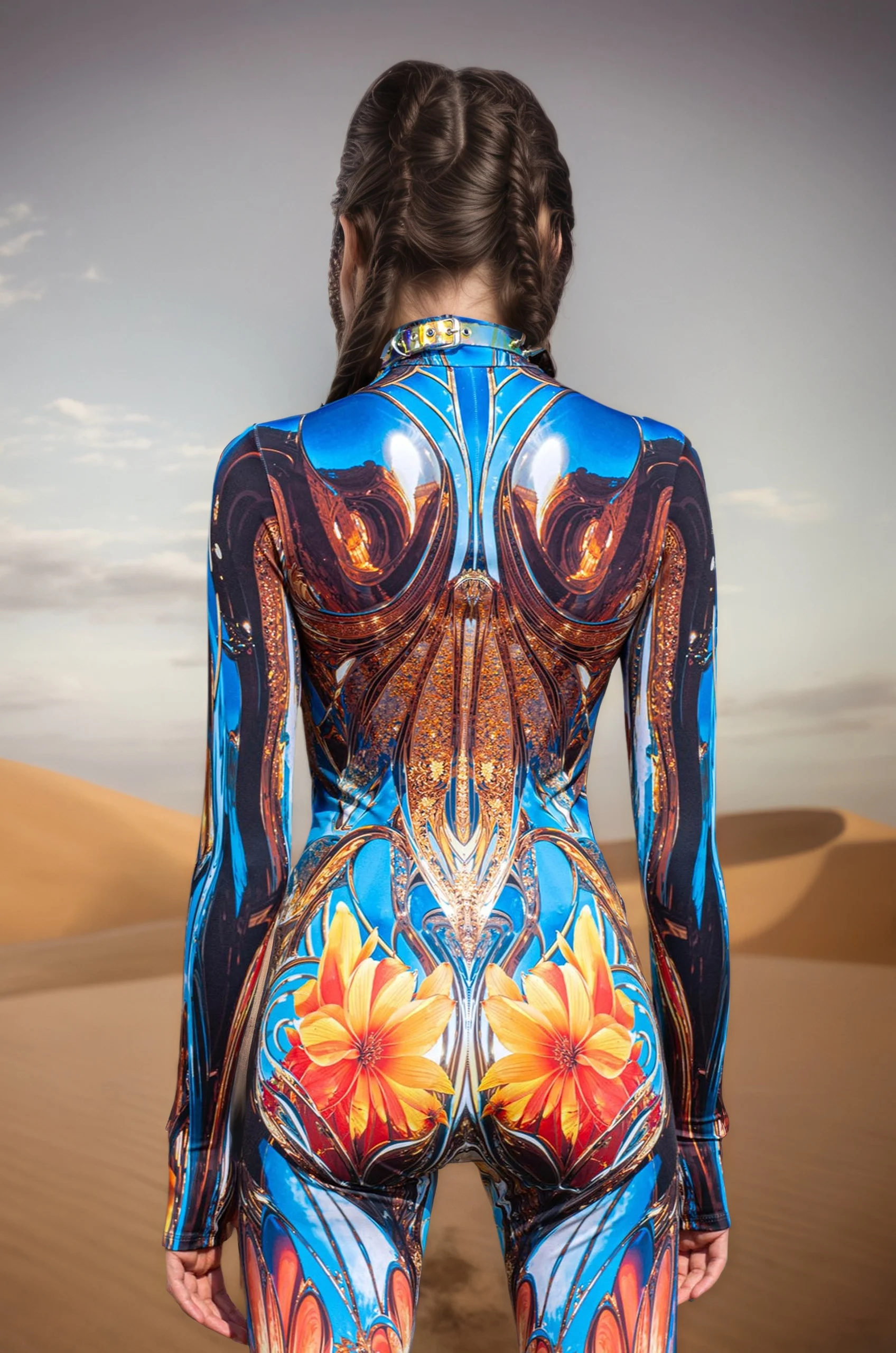 Halloween-Party Bunt Bedruckter Mechanischer Jumpsuit für Paare Cosplay-Kostüm Bodysuits Rompers Aerial Yoga Anzug 2026 – Detail 9