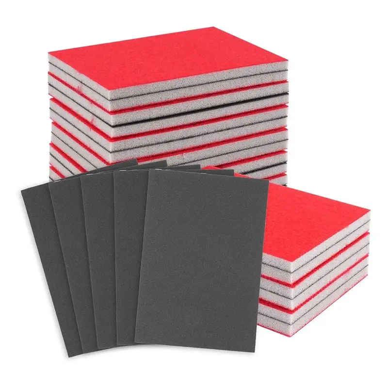 KYCOR-Flexible Sanding Sponge Wood, 24-Piece Sanding Sponges Set, 180-3000 Grit Wet Dry Sandpaper, Professional Sanding Pads