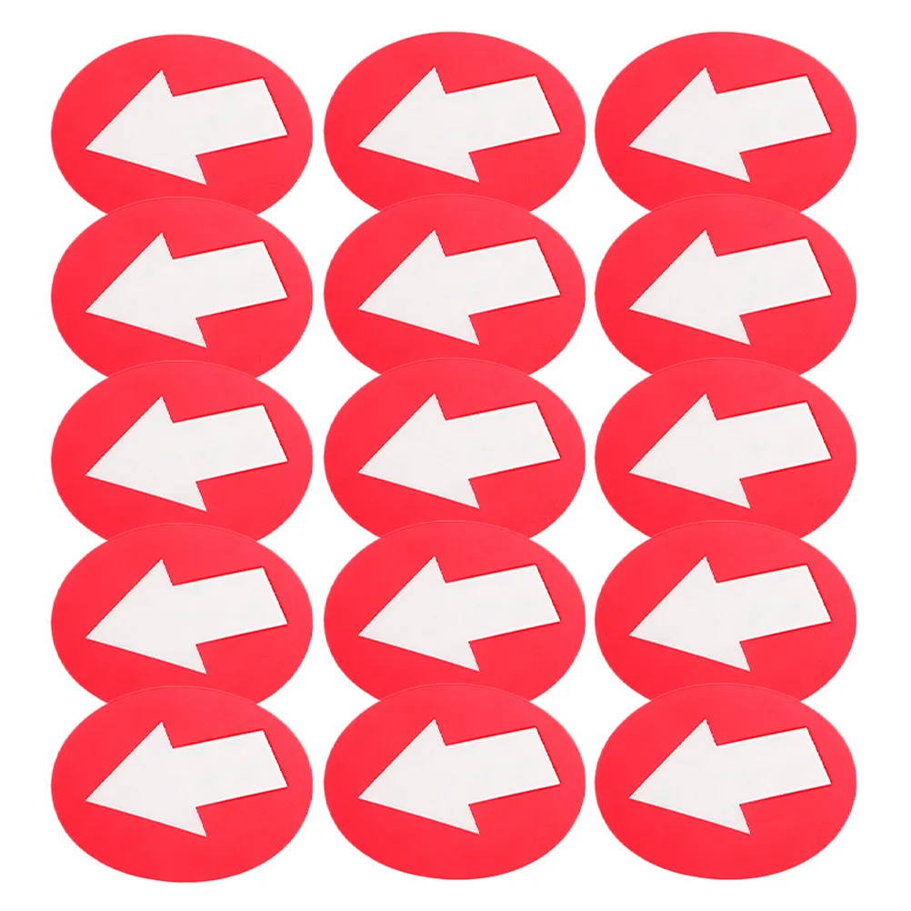 20Pcs High Visibility Fluorescent Arrow Signs PVC Reflective Direction Markers for Outdoor Trail Stairway Pathway Safety