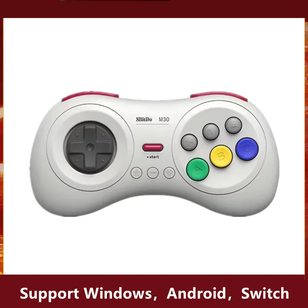 8Bitdo M30 Bluetooth-controller gamepad voor Nintendo Switch PC Windows Steam en Android met Sega Genesis Mega Drive-stijl