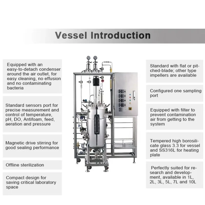 MAF Industrial 10l SUS Fermenter Bioreactor with Peristaltic Pump