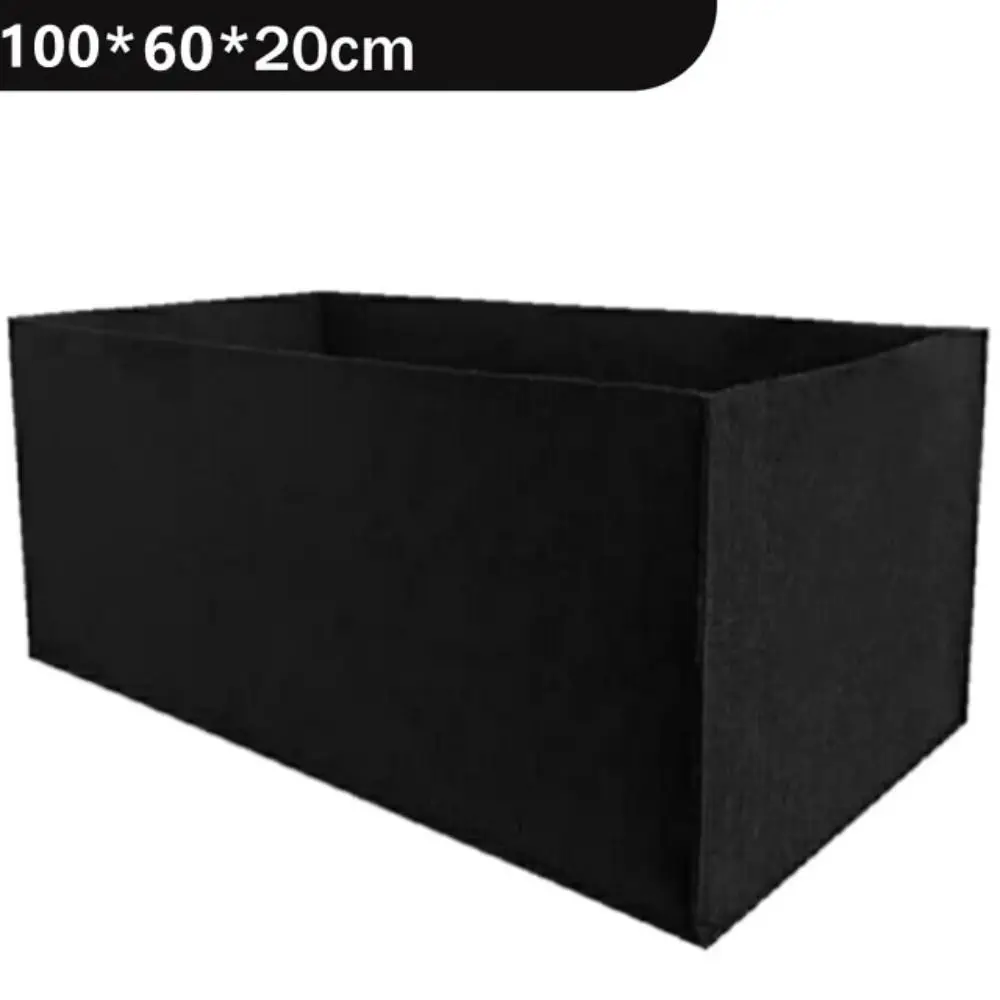 Durable Felt Garden Planting Bag Multi-size Rectangle Planting Nursery Pot Garden Tools with Handles Planting Container Outdoor