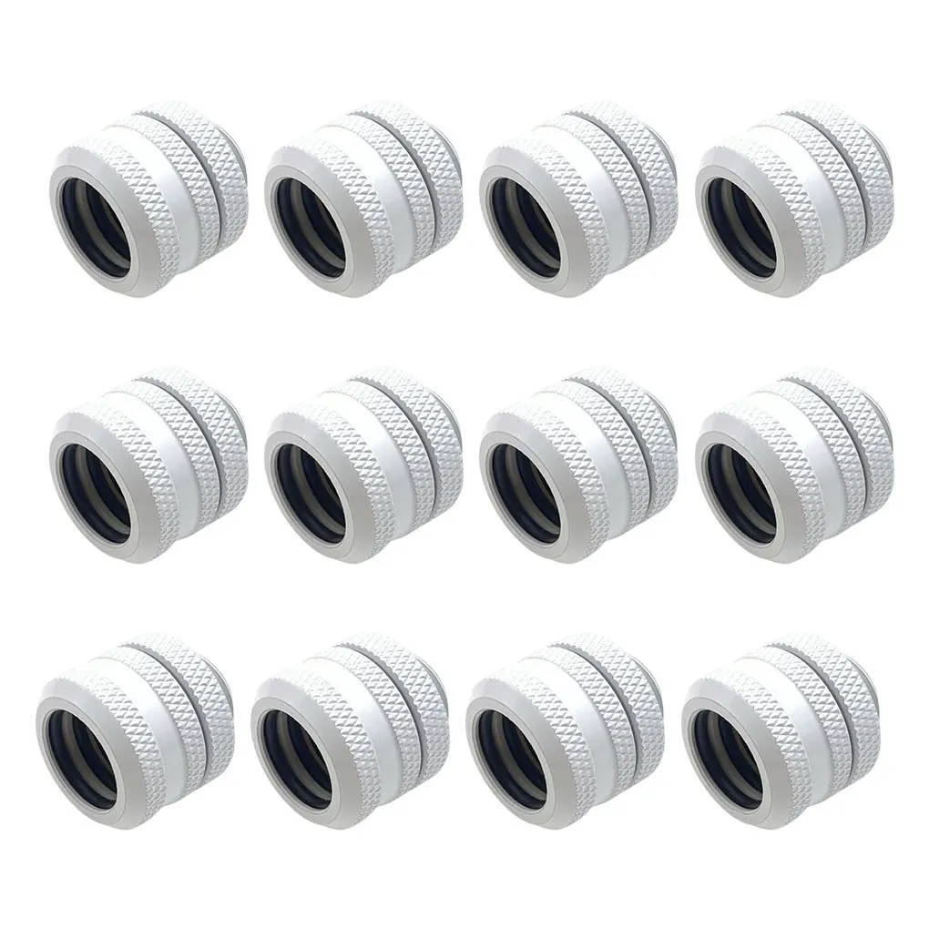 12Pcs Computer Water Cooling Adapter Electroplated Connector
