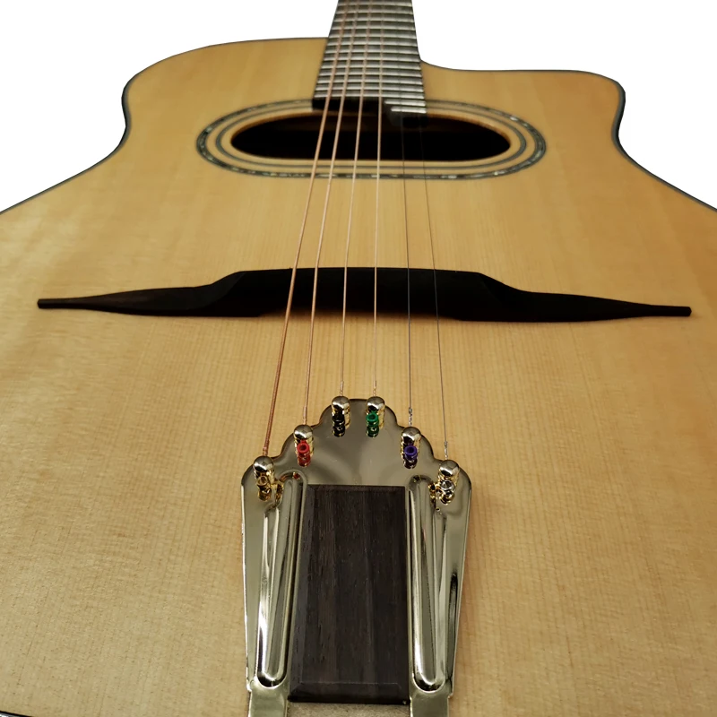 Aiersi handmade Solid Spruce Top or Cedar Top Django Vintage Maccaferri Gypsy Jazz Acoustic Guitar