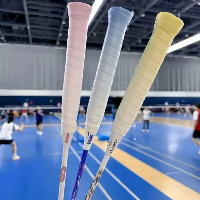 

Противоскользящая впитывающая пот обмотка для ручки ракетки для бадминтона, липкая обмотка для теннисной ракетки, радужный цвет, профессиональная двухцветная градиентная обмотка