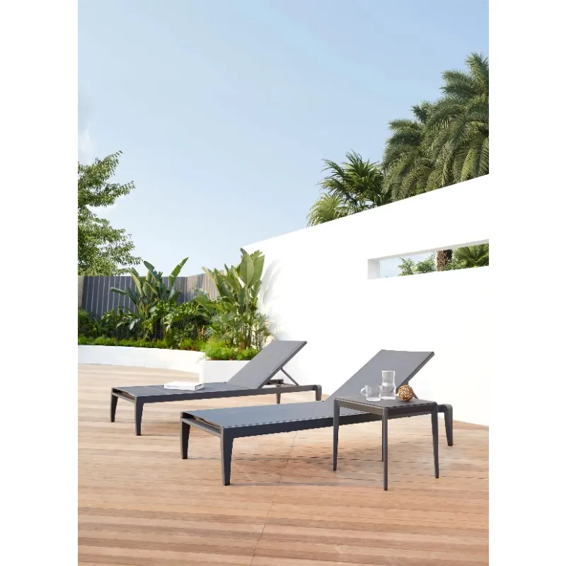 Leisure Furniture Modern Fabric Commercial Pool Furniture Bed Outdoor Sun Lounger Beach Swimming Pool Lounge Chair