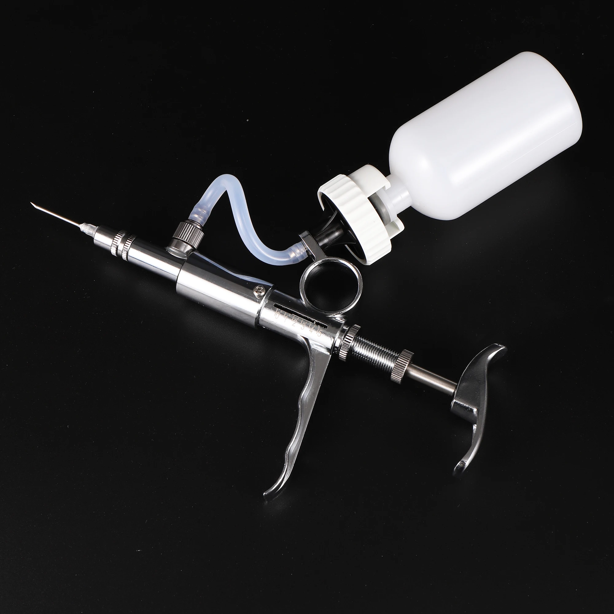 0.5~5ml Automatic Livestock Continuous Syringe Veterinary Equipment With Bottles Vaccination Metal Multifunction Farm 1 Set