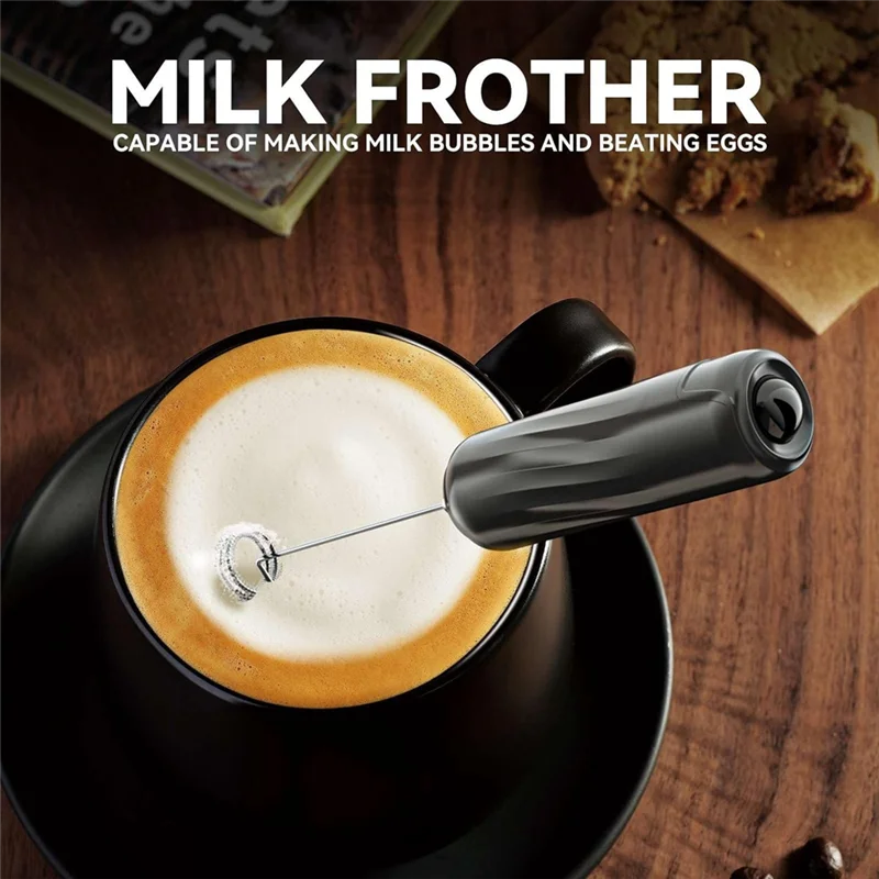 ABKR-Milk Frother Wand Drink Mixer Handheld Frother Electric Whisk, Mini Blender And Electric Mixer Coffee Frother