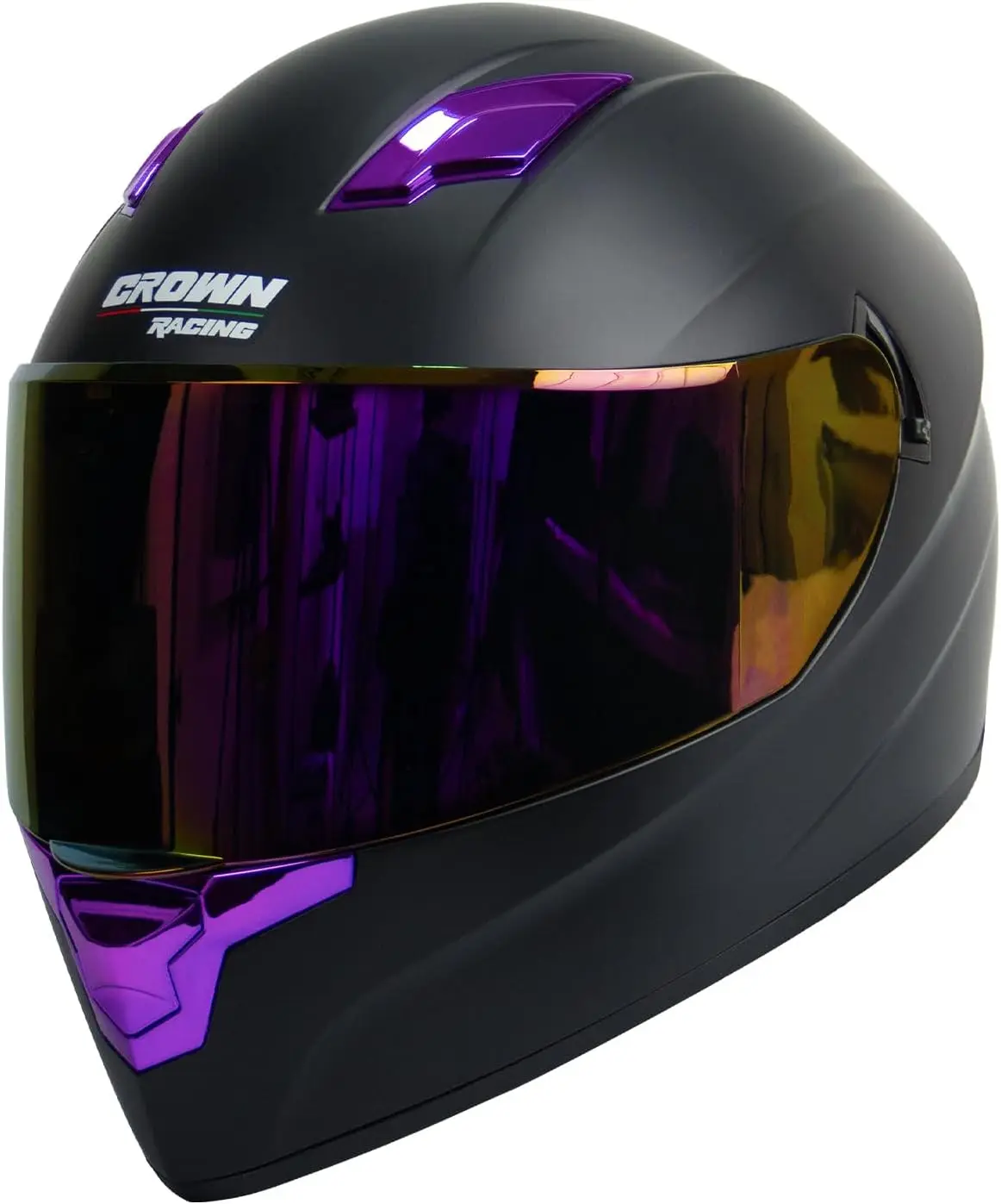 

（Large）F 700 Black Full Fce Motorcycle Helmet, DOT Approved, for Men and Womens Motorbike Helmets