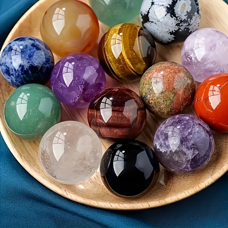 10/20/30 PCS Glass Ball Crystal Stone, Artificial mini Quartz Ball Home Decoration, desktop Ornaments, Fish Tank Decorations