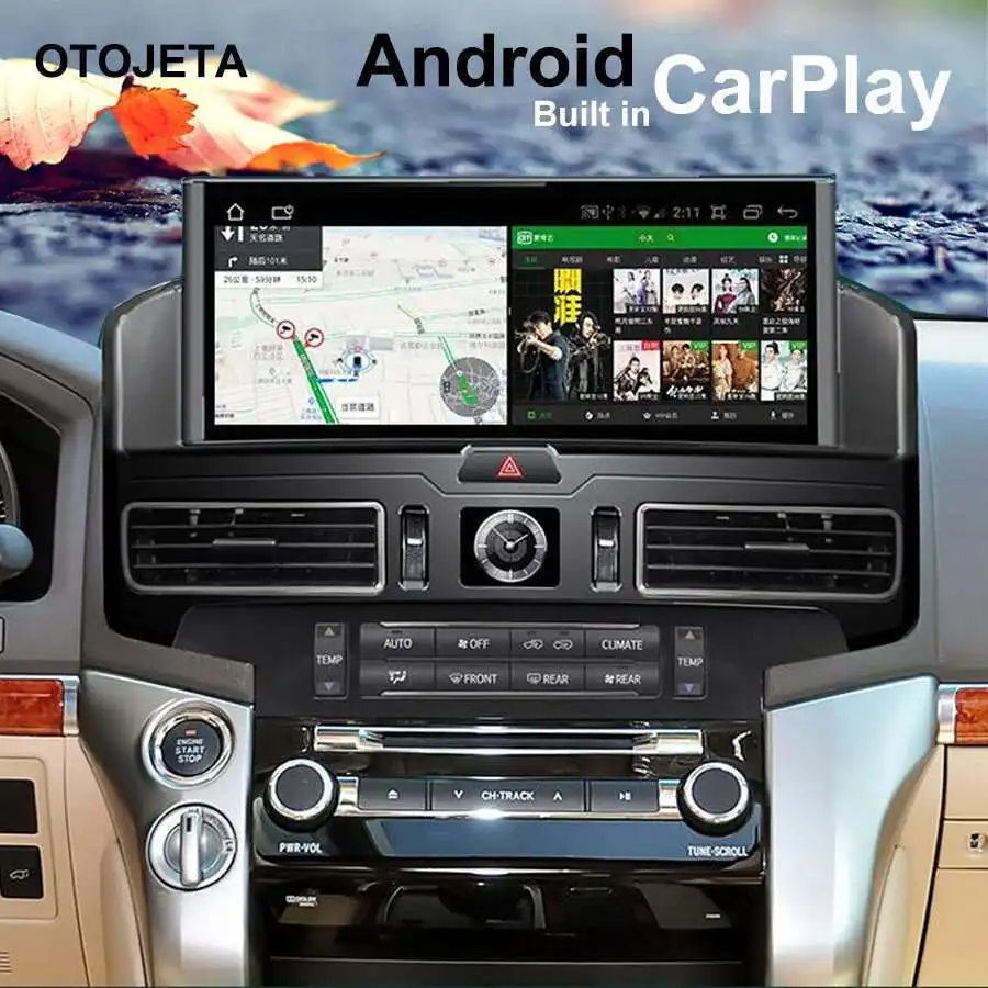 Android Auto Car Radio 12.3inch GPS Car Video Player For TOYOTA LAND CRUISER 200 LC200 2007-2015 Head Unit Radio Tape Recorder
