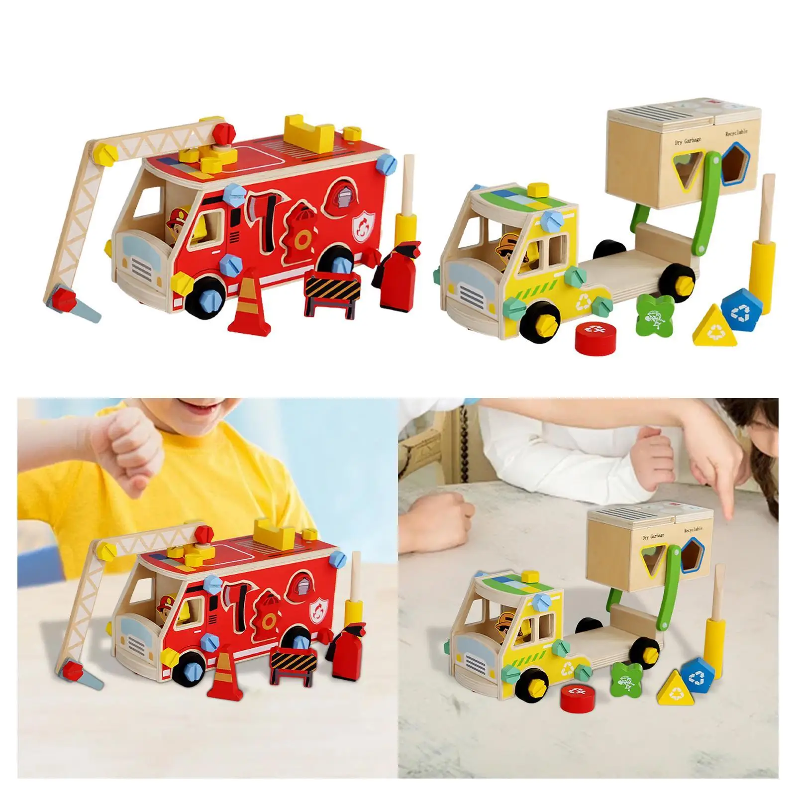 

Wood Tool Game for Children Educational Motor Skill Toy of Funny Creative Construction for Children Birthday Gift