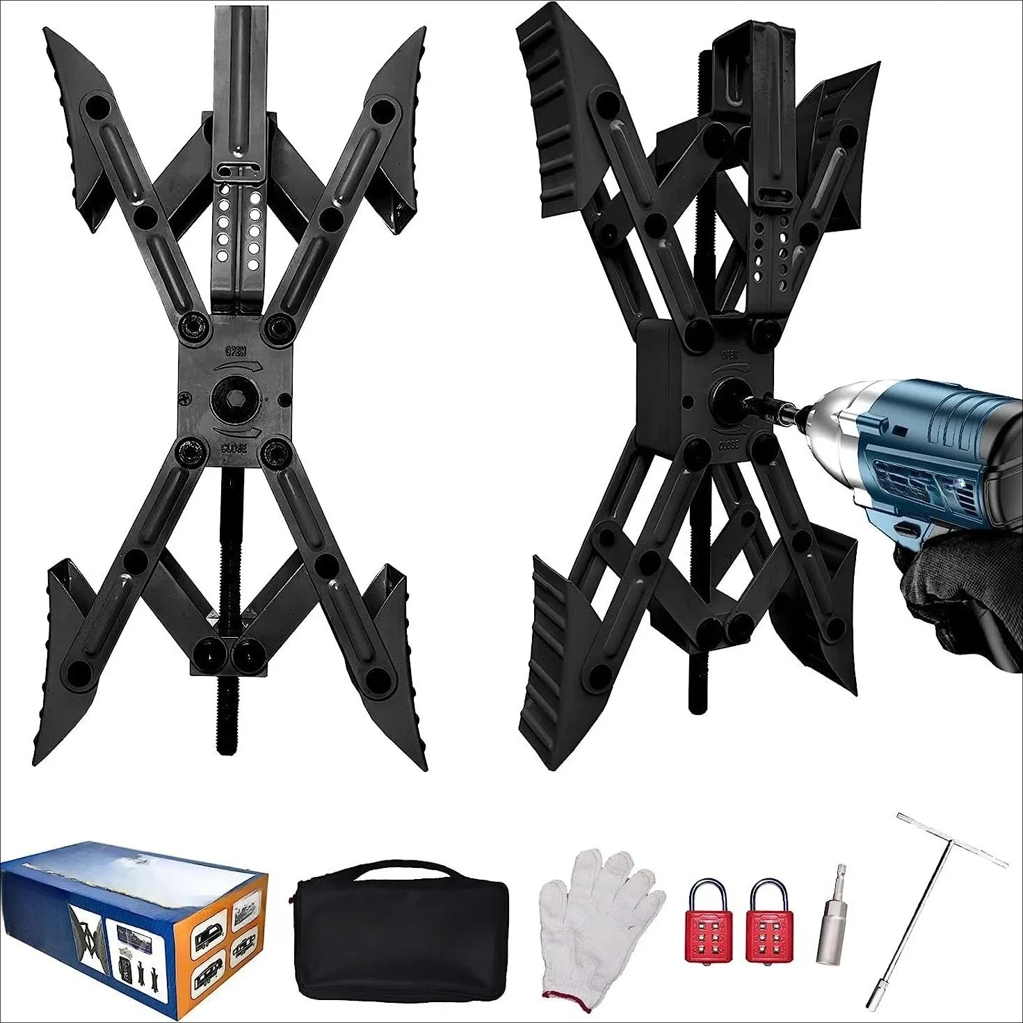 RV Wheel Stabilizer X-TIRE LOCKING CHOCKS