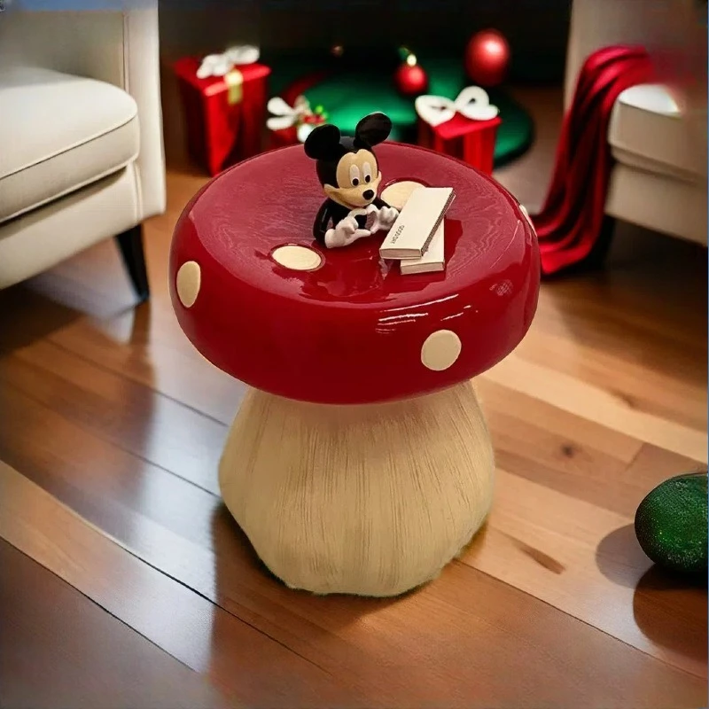 

Red Mushroom Stool Resin Shoe Stool Small Coffee Table Room Decoration Stools Home Cute Decorative Stools Housewarming Gift