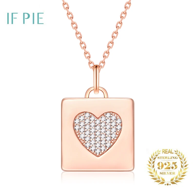 

IF PIE Delicate Heart Bottle Essential Oil Pendant Zircon Perfume Necklaces 925 Silver Chain Perfumes For Women aromatherapist