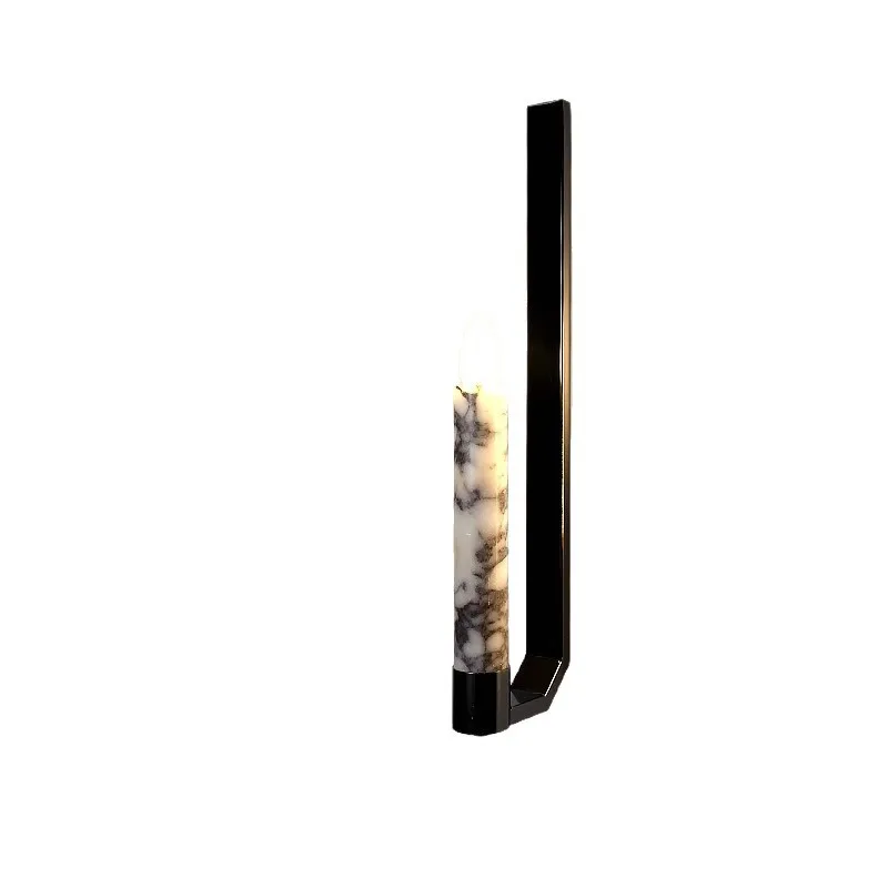 Lampa ścienna z marmuru, włoski styl, luksusowa lampa do salonu w willi, francuski średniowieczny korytarz