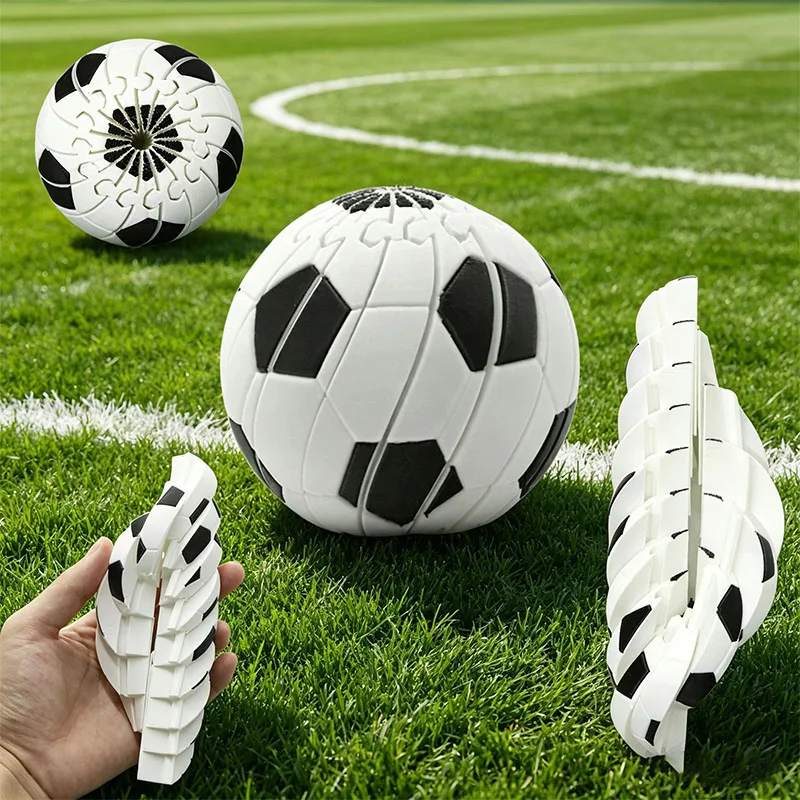 3D Printed Transformable Soccer Fingertip Toys Decompression Toys Desktop Decorative Ornaments Soccer Game Souvenirs And Gifts