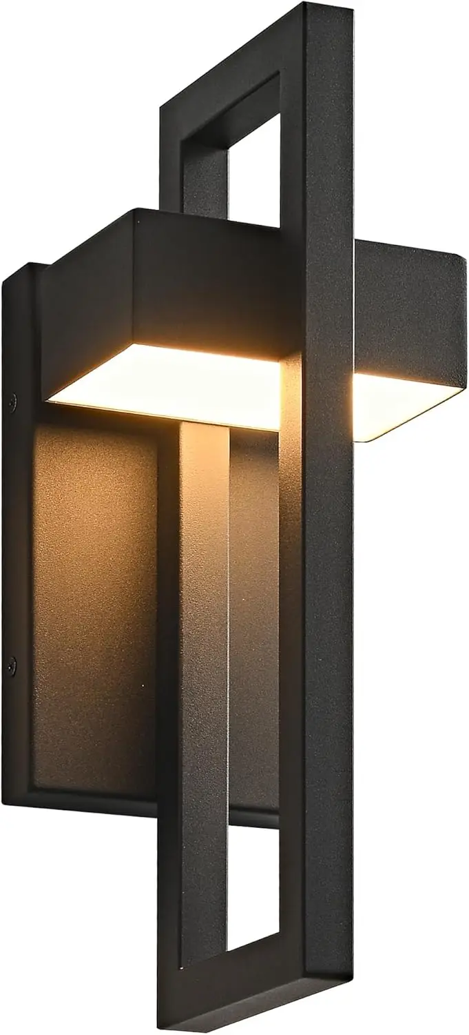 

Уличные настенные светильники, современные светодиодные светильники для наружного освещения, 3000K 20W, матовый черный цвет, настенные бра для улицы