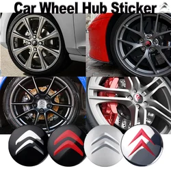 4PCS 56mm Metal Emblem Auto Hub stickers Decoration Styling For CITROEN C1 C2 C3 C4 C4L C6 C5 VTS C-ELYSEE e-C4 Auto Accessories