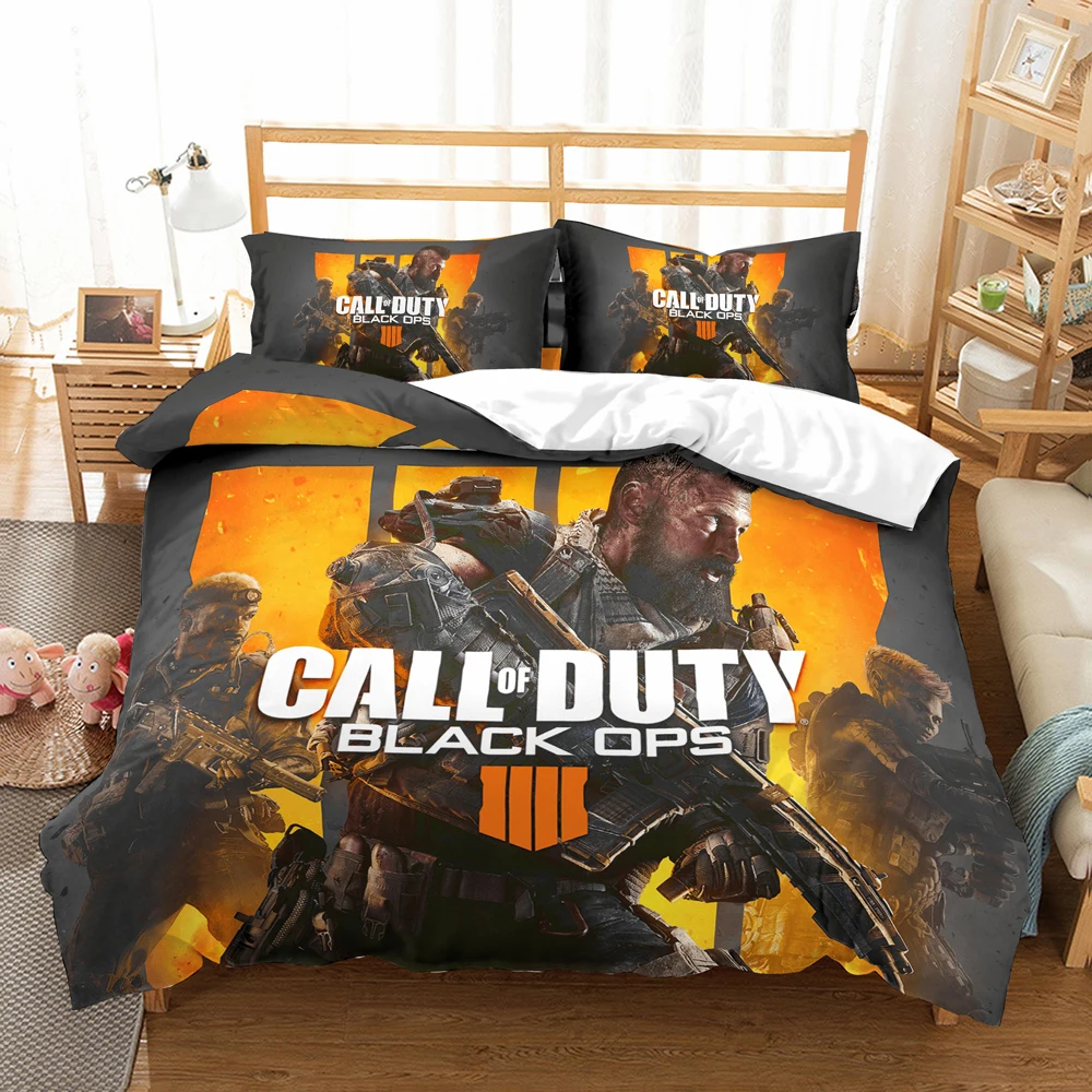 High Quality CALL DUTY Game Pattern Printed Duvet Cover with Pillow Cover Bedding Set  3D Bed Set for Bedroom Decor