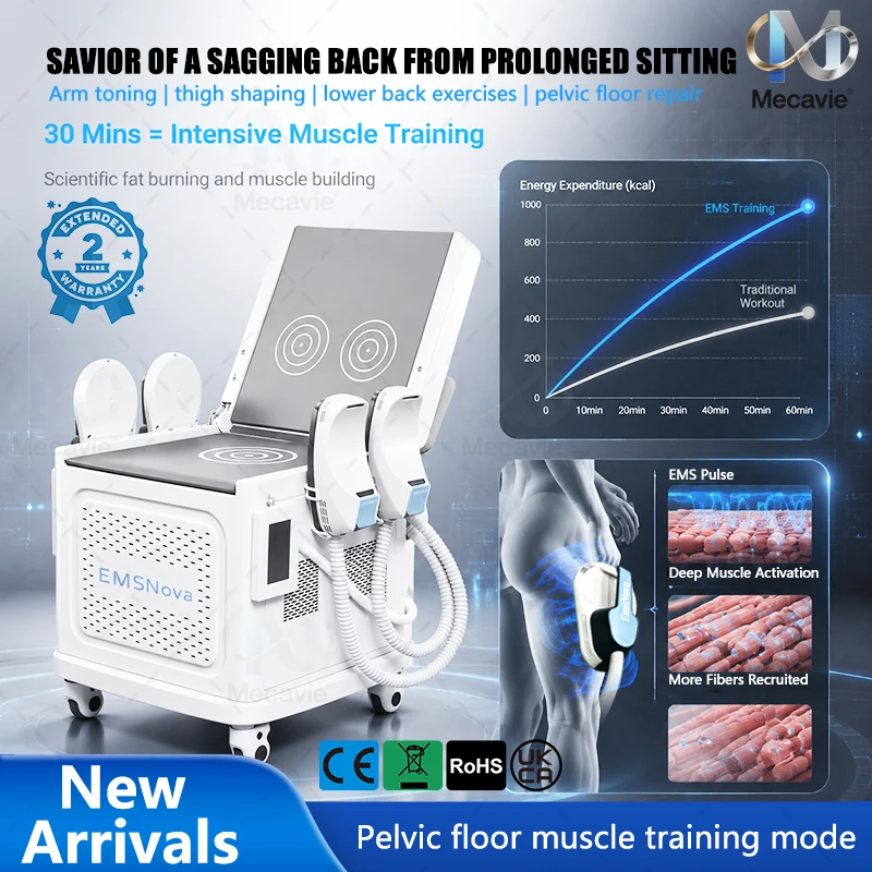 New Arrival Dual Head Movable EMS Body Contouring Machine With 2 Year Warranty For Salon Use EMS Skin Firming System