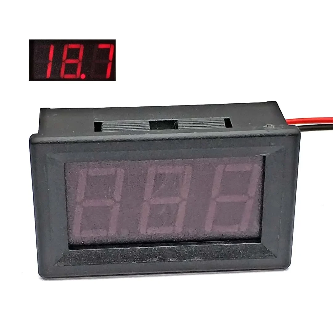 2 fio 0.56 "dc 4.5v-120v vermelho/verde/azul digital voltímetro medidor de painel para 12v 24v 36v 48v 60v 72v 84v bateria