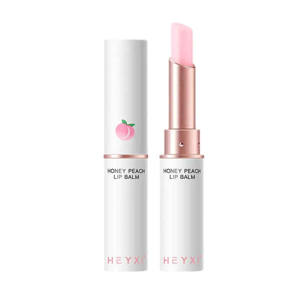 Péssego Temperatura Mudança de Cor Batom, Lip Balm, Natural Hidratante Longo, Nutritivo, Iluminar Lip Lasting Maquiagem, Suave, O7m4
