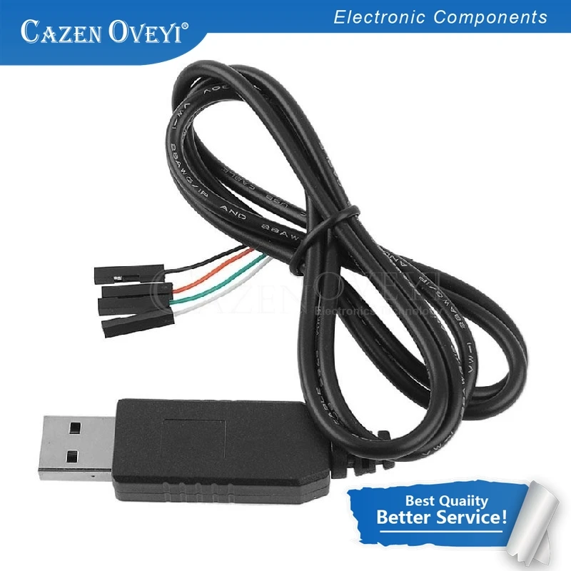 1 шт., кабель-преобразователь USB в RS232 TTL UART PL2303HX, 4 контакта