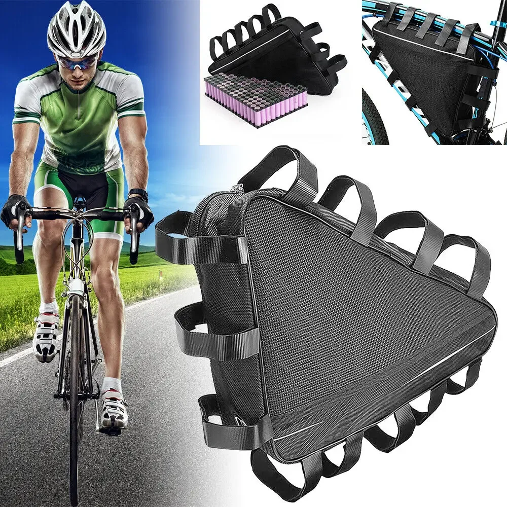 

Ebike Electric Bike Lithium Battery Bag Triangle Case Storage Outdoor Waterproof ( 39x34x26x8cm)