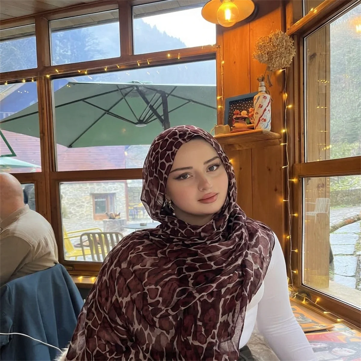 Boho Animal Croc Hijab-Schal, – Street Fashion Hijab Bewertung und Preis