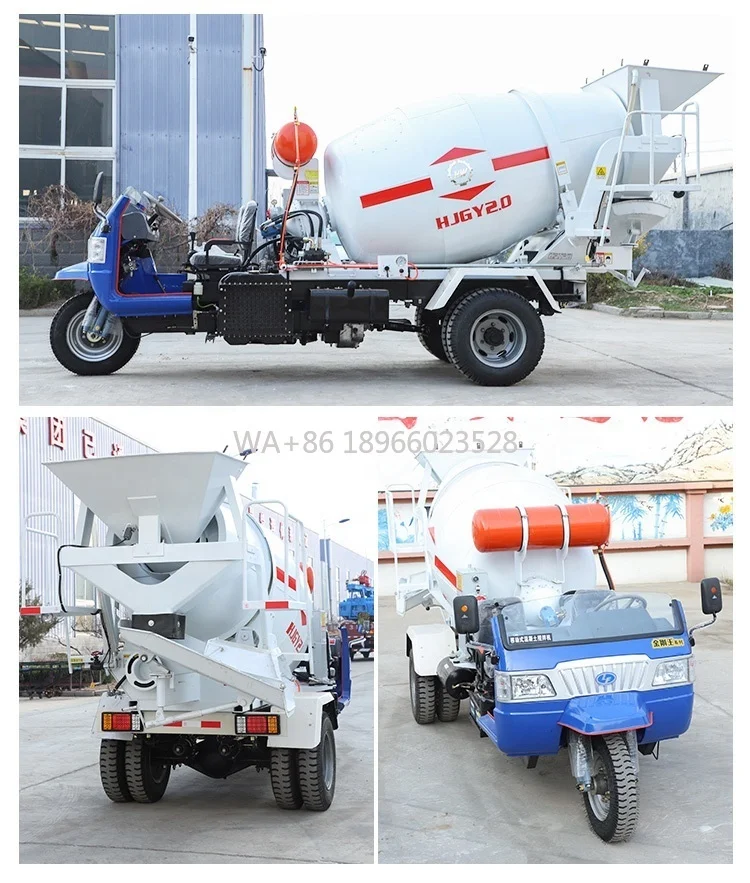 2m3 Mini-Dreirad-Betonmischer-LKW