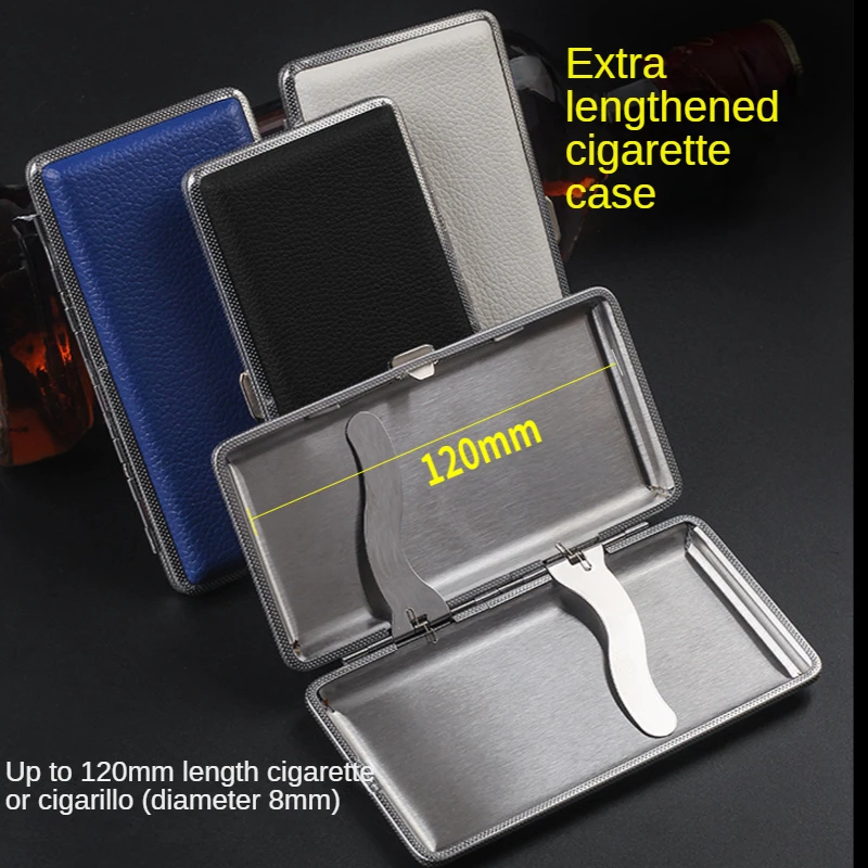 Special Long Smoke Box PU Leather Cigarette Case Cover 120mm Hand Cigarette Case Cigarettes Sleeve Pocket Cigarettes Pack Box