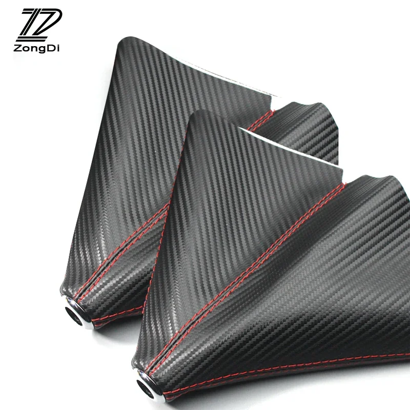 ZD 1X Gear Lever dust-proof cover Carbon fiber leather For Hyundai solaris i30 ix35 Mazda 3 6 cx-5 Fiat punto ducato accessories