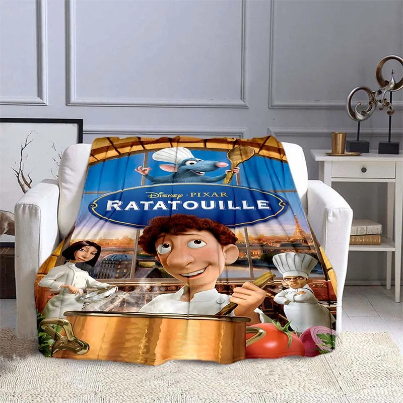 6 Sizes Disney Ratatouille Pattern Blanket Warm Soft Fluffy Kids and Adult Sofa Bed Throw Blanket Outdoor Travel Camping Sheet