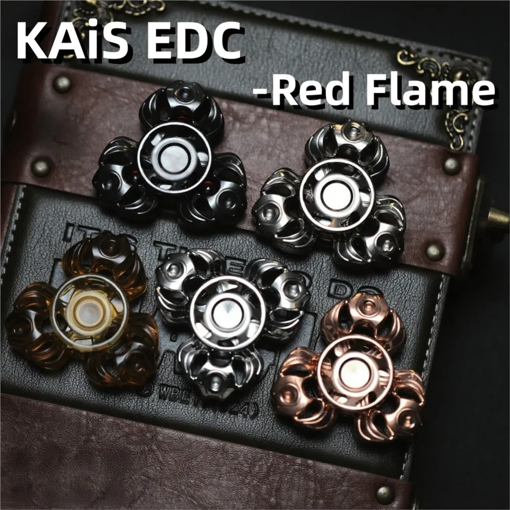 

KAiS EDC Red Flame Трехлезвийный Спиннер Непоседа Игрушки Для Взрослых Гаджеты для облегчения беспокойства Непоседающие Спиннеры Оригинальный дизайн