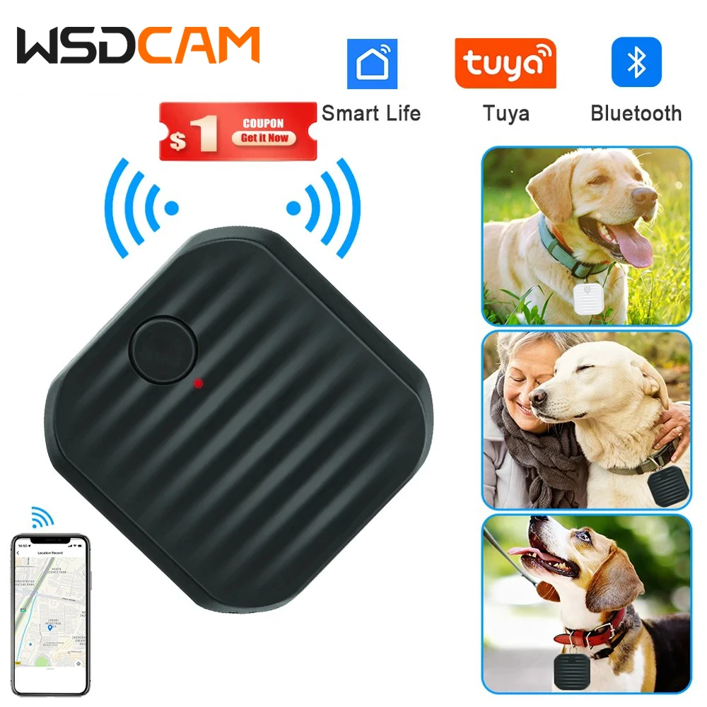 Wsdcam Bluetooth Key Locator Smart Mini GPS Tracker Wireless Positioning Wallet Two Way Search Anti-Lost Finder Alarm Tuya App