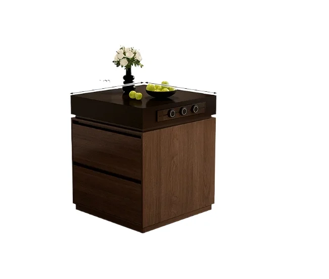 LMM，household slate separate island table integrated solid wood restaurant narrow tea locker