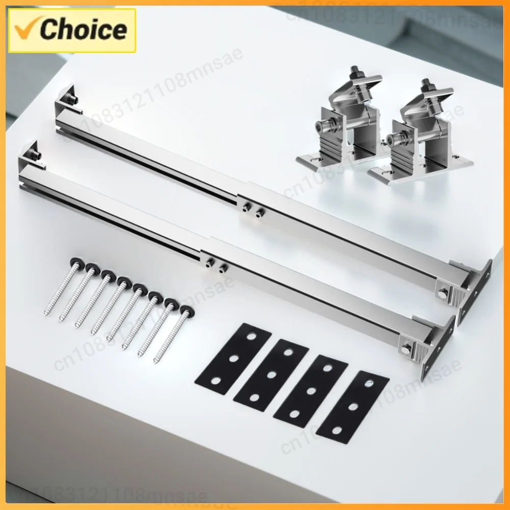 Adjustable Solar Panel Mounting Bracket 15-30° Aluminum Alloy Solar Holder End Clamp Kit For Rooftop Balcony Ground Installation