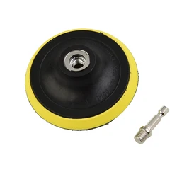 4 Inch Hook And Loop Buffing Pad Rotary Backing Pad With M10 Drill Adapter Hexagon Electric Drill Converter Head Polishing Disc