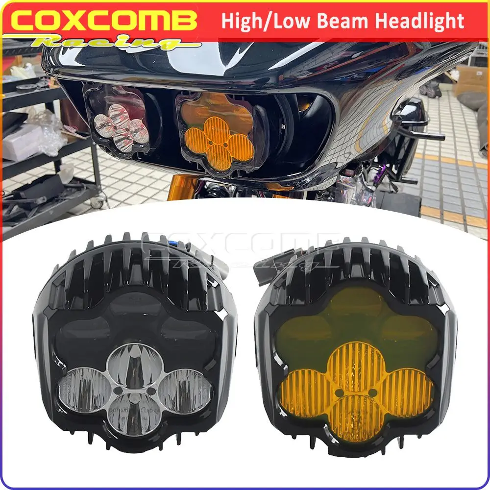 For Harley Touring Road Glide Limited FLTRK CVO FLTRKSE FLTRX Front Lighting Bracket Motorcycle Spotlight LED Headlight 2015-25