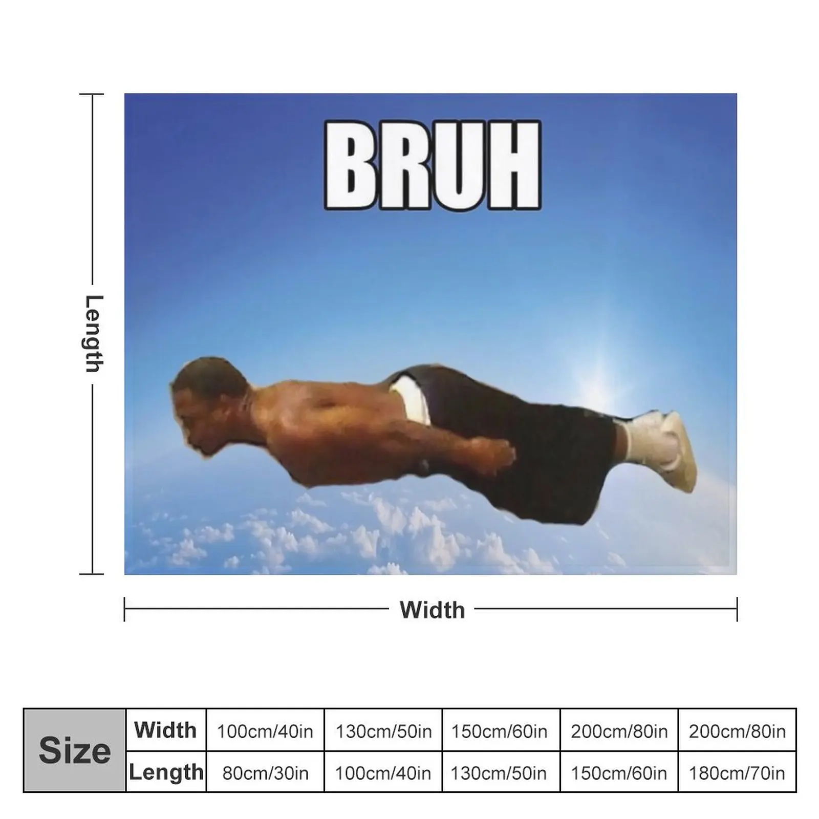 Bruh Flying Meme Throw Blanket for babies Softest Decoratives Blankets