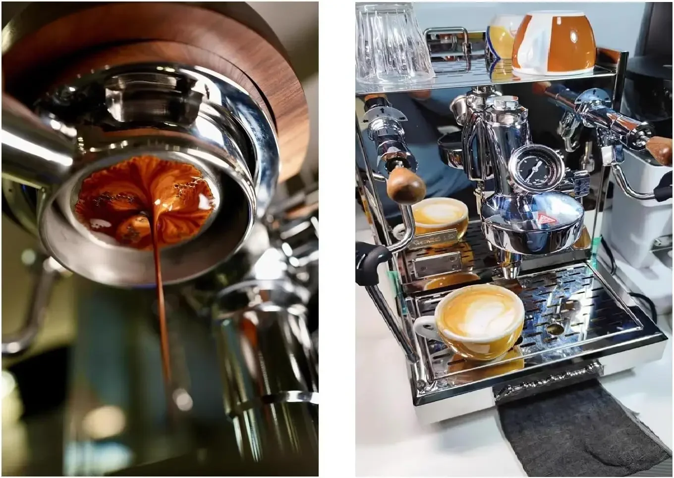Machine, Home/commercial Semi-Automatic Espresso Machine,Features with E61 Brew Head, Rotary Pump, Stainless Steel Design