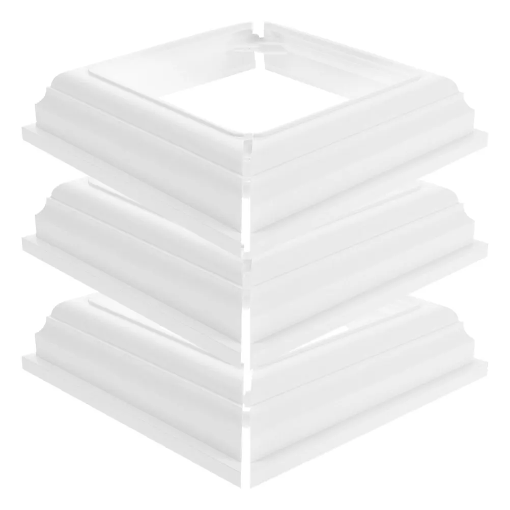 

Комплект из 3 декоративных накладок для столбов ограждений, разъемные, для наружных перил, колонн, сада, двора, веранды